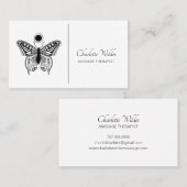Massagetherapeutin Butterfly-Logo Visitenkarte (Vorne/Hinten)