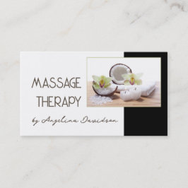 Massagetherapeutin Coconut Candle Relax Card Visitenkarte