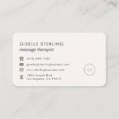 Massagetherapeutin Feminine Professionell Visitenkarte (Rückseite)