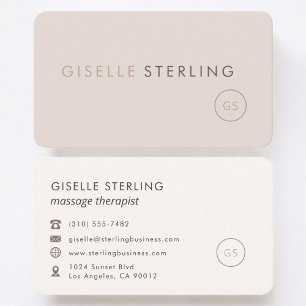 Massagetherapeutin Feminine Professionell Visitenkarte