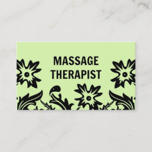 Massagetherapeutin Floral Business Card Visitenkarte
