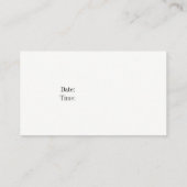 Massagetherapeutin Floral Business Card Visitenkarte (Rückseite)