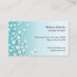 Massagetherapeutin Floral Business Card Visitenkarte