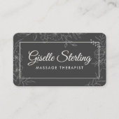 Massagetherapeutin floral visitenkarte (Vorderseite)