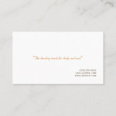 Massagetherapeutin, Klinik, Wellness-Visitenkarte Visitenkarte (Rückseite)