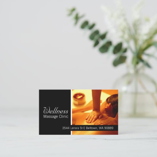 Massagetherapeutin, Klinik, Wellness-Visitenkarte Visitenkarte (Stehend Vorderseite)