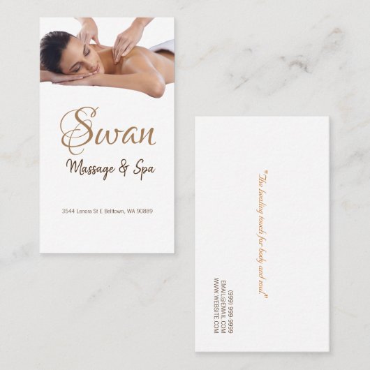 Massagetherapeutin, Klinik, Wellness-Visitenkarte Visitenkarte (Vorne/Hinten)