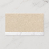 Massagetherapeutin | Leder | Blume Visitenkarte (Rückseite)