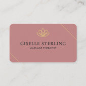 Massagetherapeutin Pink Professionell Visitenkarte (Vorderseite)