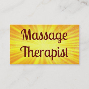 Massagetherapeutin Sunshine Business Card Visitenkarte