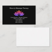 Massagetherapeutin Trendy Modern Business Cards Visitenkarte (Vorne/Hinten)