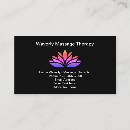Massagetherapeutin Trendy Modern Business Cards Visitenkarte (Vorderseite)