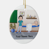 Massagetherapeutin - Weibliche, männliche Klientin Keramikornament (Rechts)