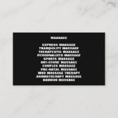 Massagetherapie #2 visitenkarte (Rückseite)