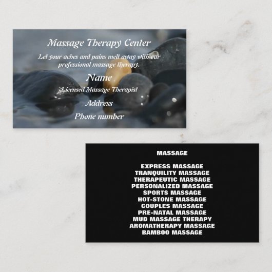 Massagetherapie #2 visitenkarte (Vorne/Hinten)