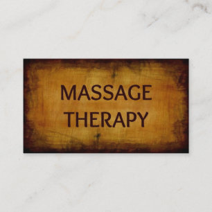 Massagetherapie Antik Gebürstet Visitenkarte