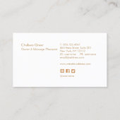 Massagetherapie Aromatherapie Wellness-Center Visitenkarte (Rückseite)