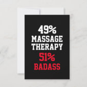 Massagetherapie Badass Card Karte (Vorderseite)