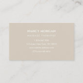 Massagetherapie Beige Visitenkarte (Rückseite)