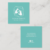 Massagetherapie Geometrische HeilHände Wellness-Ce Quadratische Visitenkarte (Vorne/Hinten)