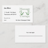 Massagetherapie-Handdrucke Terminkarte (Vorne/Hinten)