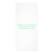 Massagetherapie-Handdrucke Werbekarte (Hinten)