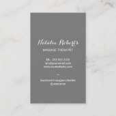 Massagetherapie Hände Balanced Rocks Wellness Well Visitenkarte (Rückseite)