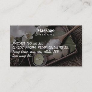 Massagetherapie Heilende Hände Botanisches Gesundh Visitenkarte