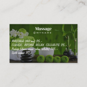 Massagetherapie Heilende Hände Botanisches Gesundh Visitenkarte