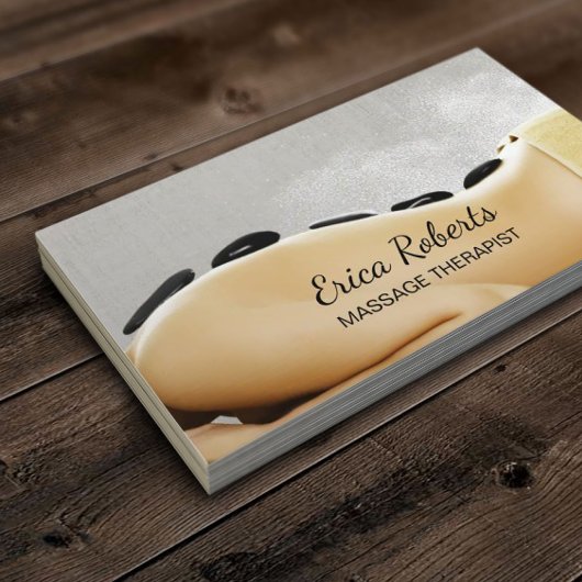 Massagetherapie Hot Stone Beauty Wellness-Center S Visitenkarte