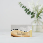 Massagetherapie Hot Stone Beauty Wellness-Center S Visitenkarte (Stehend Vorderseite)