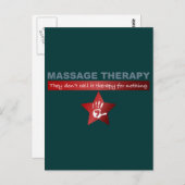 Massagetherapie in Ruby Red Postkarte (Vorne/Hinten)