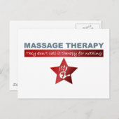 Massagetherapie in Ruby Red Postkarte (Vorne/Hinten)