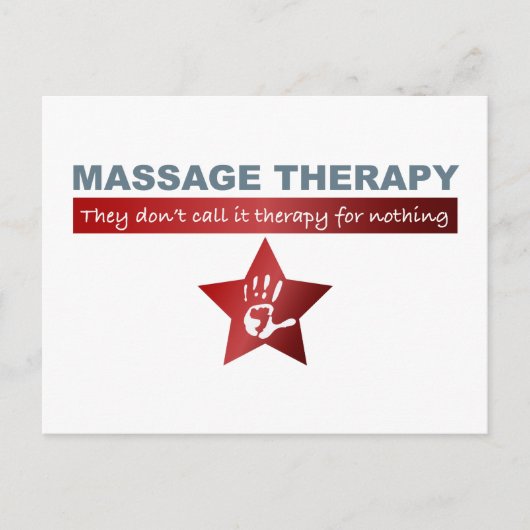 Massagetherapie in Ruby Red Postkarte (Vorderseite)