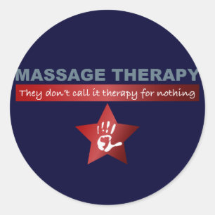 Massagetherapie in Ruby Red Runder Aufkleber