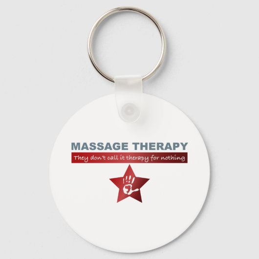 Massagetherapie in Ruby Red Schlüsselanhänger (Vorderseite)