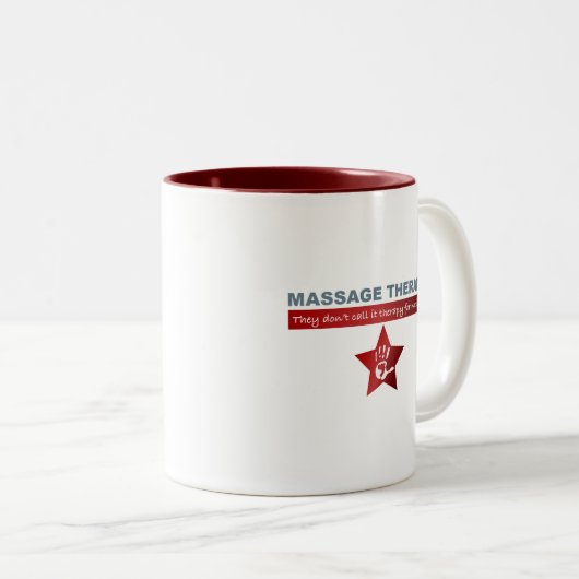 Massagetherapie in Ruby Red Zweifarbige Tasse (VorderseiteRechts)