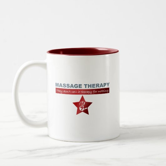 Massagetherapie in Ruby Red Zweifarbige Tasse (Links)