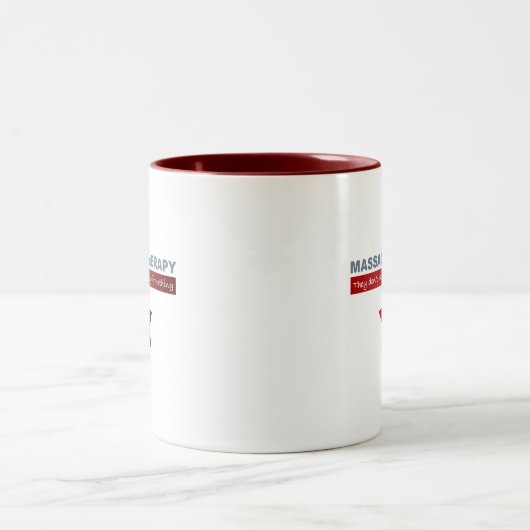 Massagetherapie in Ruby Red Zweifarbige Tasse (Mittel)