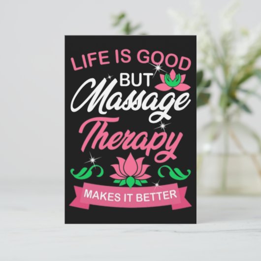 Massagetherapie Karte (Stehend Vorderseite)