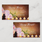 Massagetherapie / Kerzen Visitenkarte (Vorne/Hinten)