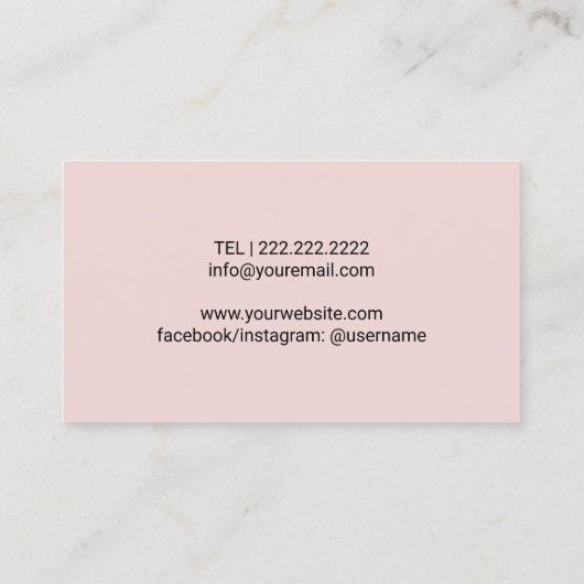 Massagetherapie Körperarbeit Grüne Wellness-Center Visitenkarte (Rückseite)