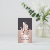 Massagetherapie Lux Hände & Blume Chiropraktik Visitenkarte (Stehend Vorderseite)