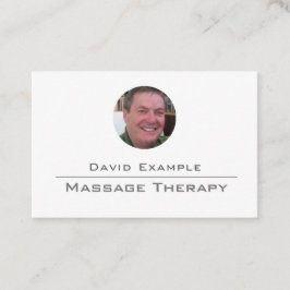 Massagetherapie mit Foto der Holder-Visitenkarte Visitenkarte