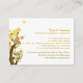 Massagetherapie mit Inspirationsbäumen Visitenkarte (Rückseite)