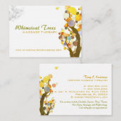 Massagetherapie mit Inspirationsbäumen Visitenkarte (Vorne/Hinten)