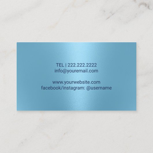 Massagetherapie Moderner Blue Lotus Salon WELLNESS Visitenkarte (Rückseite)