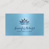 Massagetherapie Moderner Blue Lotus Salon WELLNESS Visitenkarte (Vorderseite)