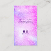 Massagetherapie Moderner Regenbogen-Glitzer Butter Visitenkarte (Rückseite)