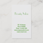 Massagetherapie Natürliches ätherisches Öl Aromath Visitenkarte (Rückseite)